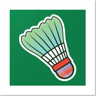 Shuttlecocks splash badminton vector, Badminton logo sticker design and Badminton Championship logo sticker design. Posters and Art